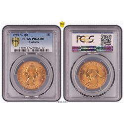 1960Y. Australian Penny - PCGS PR 66RD