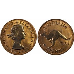 1961(p) Australian Penny - PCGS PR 66RD