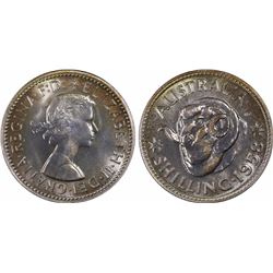 1958(m) Australian Shilling - PCGS PR 66