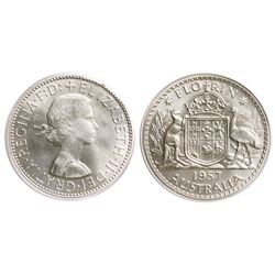 1957 Australian Florin - PCGS PR 65