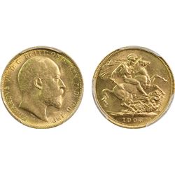 1905-S Australian Sovereign - PCGS MS 62