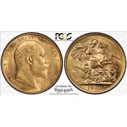 1906-P Australian Sovereign - PCGS AU 58