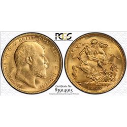 1907-S Australian Sovereign - PCGS MS 64