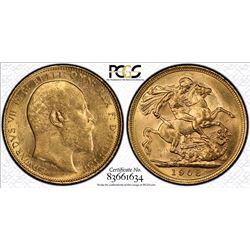 1908-M Australian Sovereign - PCGS MS 62