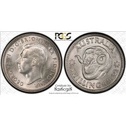1942(m) Australian Shilling - PCGS MS 64