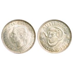 1943-S Australian Shilling - PCGS MS 64