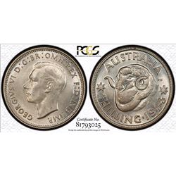 1944(m) Australian Shilling - PCGS MS 64