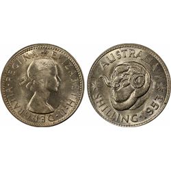 1953(m) Australian Shilling - PCGS MS 66
