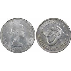 1955(m) Australian Shilling - PCGS MS 65