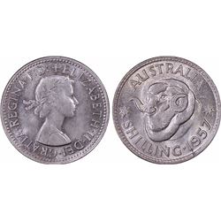 1957(m) Australian Shilling - PCGS MS 65