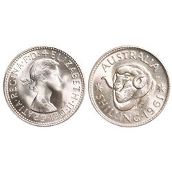 1961 Australian Shilling - PCGS MS 66