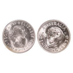 1963 Australian Shilling - PCGS MS 66