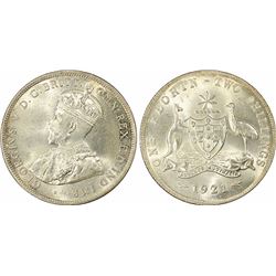 1921(m) Australian Florin - PCGS MS 63