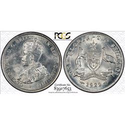 1922(m) Australian Florin - PCGS MS 64