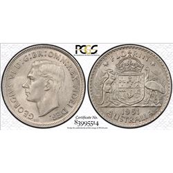 1951(m) Australian Florin - PCGS MS 63