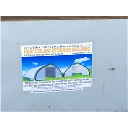 30ft x 65ft x 15ft Double Door Storage Building