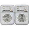 Image 1 : Set of 1983MO-1984MO Mexico 1 Onza Silver Libertad Coins NGC MS66