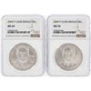 Image 1 : 2009-P $1 Louis Braille Commemorative Silver Coins NGC MS69 & MS70