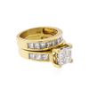 Image 2 : 14KT Yellow Gold 4.00ctw Diamond Wedding Ring and Band