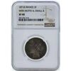 Image 1 : 1871K France 2 Francs Silver Coin with Motto & Small K NGC XF40