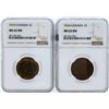 Image 1 : Lot of (2) Canada One Cent Coins NGC MS63BN