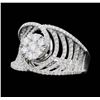 Image 2 : 14KT White Gold 1.00ctw. Diamond Effy Designer Ring