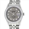 Image 1 : Rolex Mens Stainless Steel 1.00ctw Diamond Datejust Wristwatch
