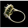 Image 3 : 14KT Yellow Gold 4.07ct Emerald and Diamond Ring
