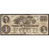 Image 1 : 1850s $4 The Bank of Washington Obsolete Bank Note