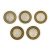 Image 1 : Lot of (5) 2003-2005 Mexico 100 Pesos Bi-Metallic Coins