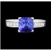 Image 1 : 14KT White Gold 2.21ct. Tanzanite and Diamond Ring