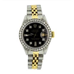 Rolex Ladies Two Tone 14KT Gold 1.00ctw Diamond Datejust Wristwatch