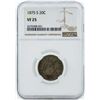 Image 1 : 1875-S Seated Liberty Twenty Cent Piece Coin NGC VF25