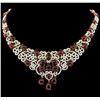 Image 1 : SILVER 141.04ctw Ruby and Diamond Necklace