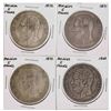 Image 1 : Lot of (4) Belgium 5 Francs Silver Coins