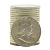 Image 1 : Roll of (20) 1954-D Brilliant Uncirculated Franklin Half Dollars