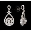 Image 2 : 14KT White Gold 1.75ctw Diamond Earrings