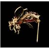 Image 2 : 14KT Rose Gold 3.00ctw Ruby Fly Brooch