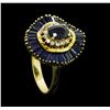 Image 4 : 18KT Yellow Gold 2.75ctw. Natural Blue Sapphire and Diamond Ring