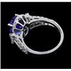 Image 3 : 14KT White Gold 3.94ct Tanzanite and Diamond Ring