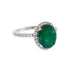 Image 2 : 14KT White Gold 2.95ct Emerald and Diamond Ring