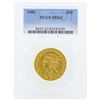 Image 1 : 1882 $10 Liberty Head Eagle Gold Coin PCGS MS62