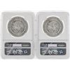 Image 2 : Set of (2) 1985MO Mexico $1 Silver Coin NGC MS66