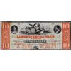 Image 1 : 1860 $10 The Lawrenceburg Bank of Tennessee Obsolete Note