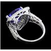 Image 3 : Platinum 5.80ct Tanzanite and Diamond Ring