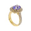 Image 3 : 14K Yellow Gold 3.59ct Tanzanite and Diamond Ring