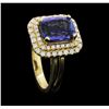 Image 4 : 14KT White Gold 3.66ct Tanzanite and Diamond Ring