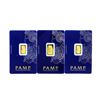 Image 1 : Set of (2) 2.5 Gram & (1) 5 Gram Swiss Made PAMP Ingot Cards