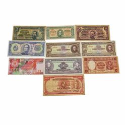 Lot of (10) Assorted South America Notes