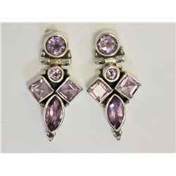 #6-STERLING SILVER AMETHYST (APPROX 6.80G)